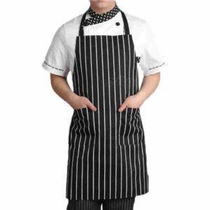 Top Apron - B&W Stripes